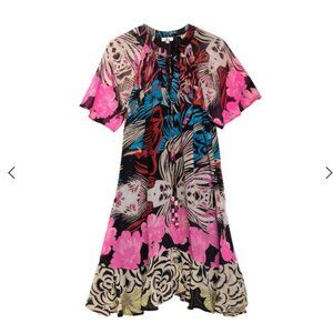Short Dress With Ruffle And Zipper In Back  By NIZA
